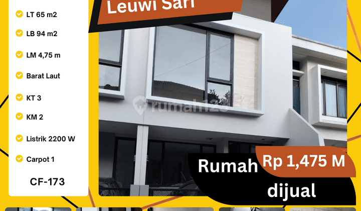 Jual Rumah Baru Siap Huni 2 Lantai di Leuwi Sari Bandung 1