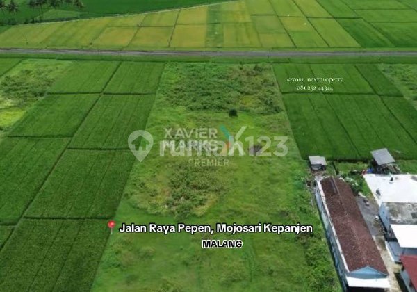 Wide Land on Jalan Raya Pepen Mojosari Kepanjen, Malang Regency