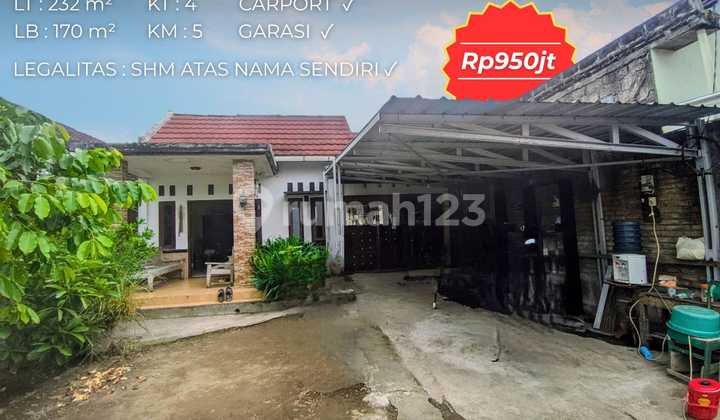 QUICK SALE!! SPACIOUS HOUSE IN CITY CENTER - Easy Car Access, SHM Certified, and Located in the Historic Area of Mataram Kings