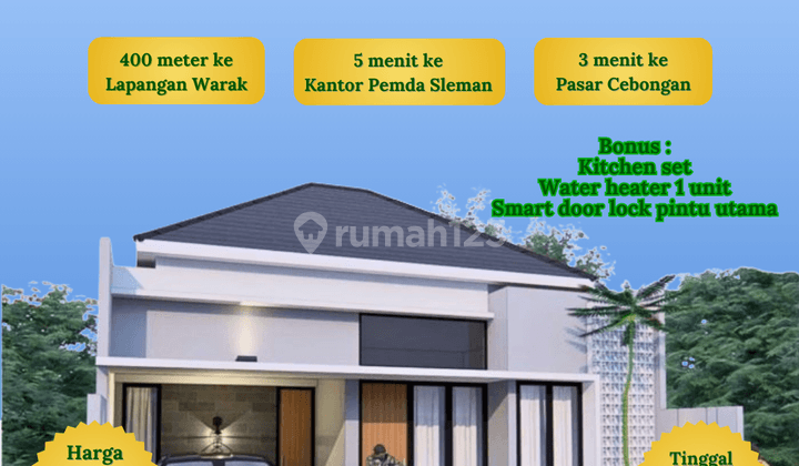 Rumah Cantik Modern dekat Pusat Kota di Jl Purbaya Mlati Sleman 1