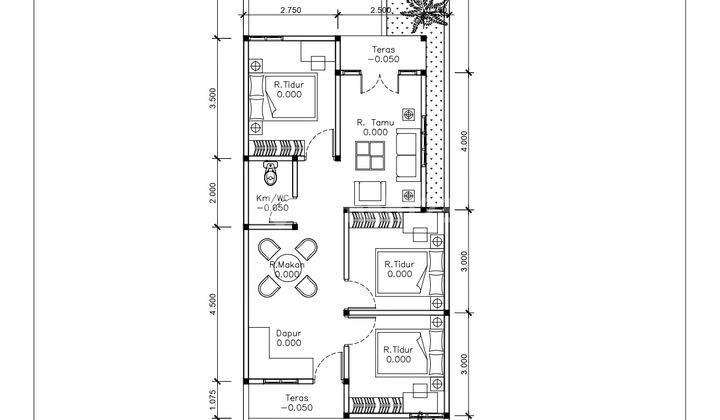 Rumah Limasan Modern 3 Kamar Tidur di Jl Seyegan godean 2