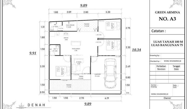 Rumah Modern Cluster Didekat Lapangan Warak Jl Purbaya Mlati 2