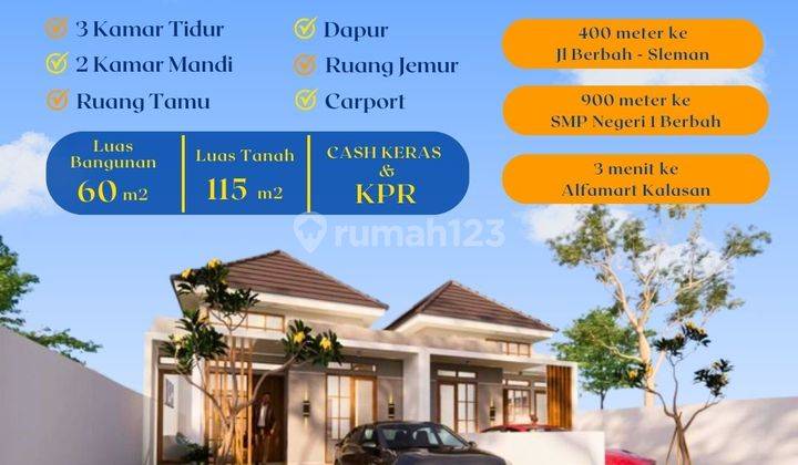 Rumah Modern Strategis 600 Jt an di Jl Berbah sleman 1