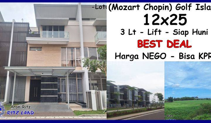 Rumah Mewah 12x25 Pik Golf Island Chopin Cluster Lapangan Golf Harga Nego Siap Huni 1