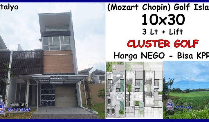 Rumah Komplek Golf 10x30 3 Lantai Chopin Golf Island Pik Siap Huni Harga Nego 1