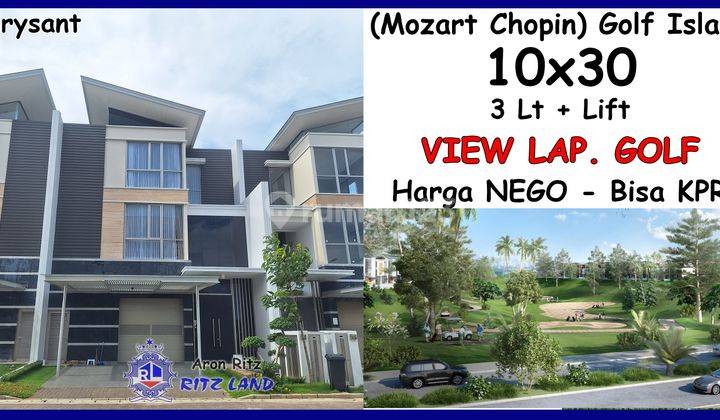 Rumah 10x30 3lt Pik Golf Island Mozart View Lapangan Golf Siap Huni Harga Nego 1