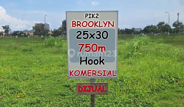 Termurah Kavling Komersil Brooklyn Pik2 750m 25x30 . Serius Jual Cepat, Nego Sampai Deal, Tanah Komersial Broklyn Pantai Indah Kapuk 1