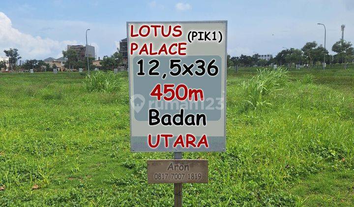 Kavling Lotus Palace 450m 12,5x36 . Badan, Utara, Unit Langka, Cluster Terbaik, Tanah Pantai Indah Kapuk Pik1 1