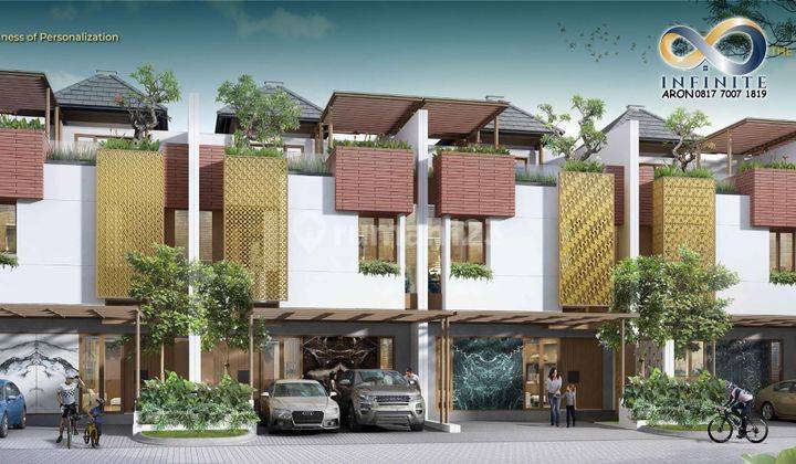 Bisa Cicil Kpr, Rumah Baru Bali Vibes Ukuran 7x12.5 3 Lantai Area Puri 1