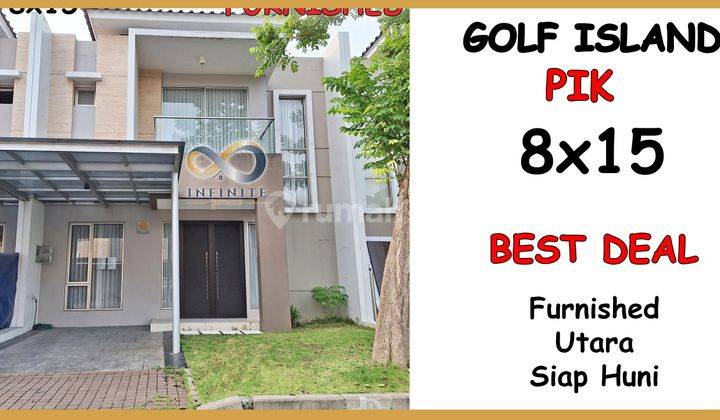 Rumah PIK 8x15 Golf Island, Hadap Utara, Siap Huni, Murah 1