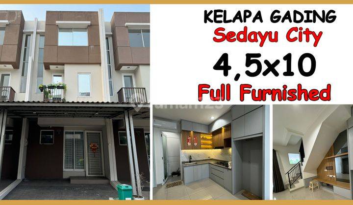 Rumah Kelapa Gading 4,5x10 Full Furnished 3 lantai . SHM Bisa KPR 1