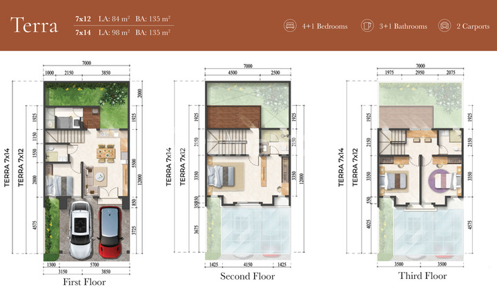 TERBARU !. MALTA RESIDENCE CITRA GARDEN 8 . 7x12 3 lantai . BISA KPR TANPA DP !
