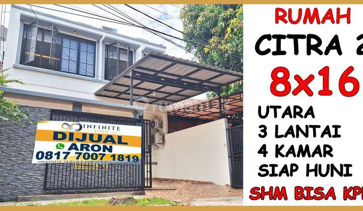 Rumah Citra Garden 2 8x16 . Siap Huni Murah Shm Harga Nego Furnished 3 Lantai 1