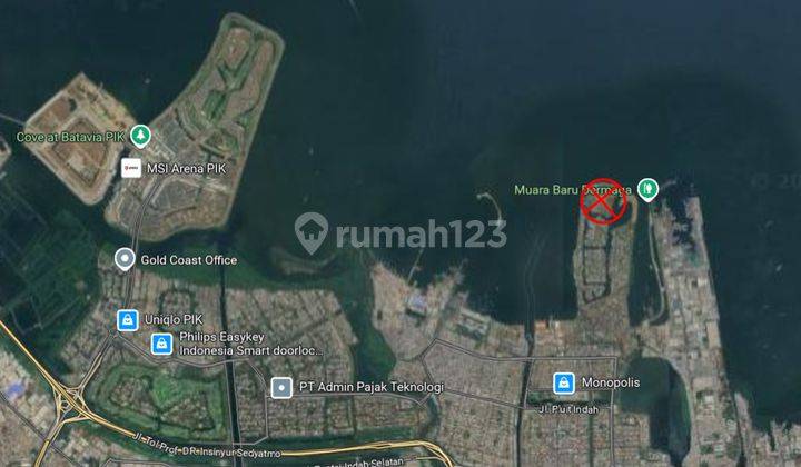 Kavling Pantai Mutiara 12x27 324m Badan Hadap Selatan . Tanah Dijual Dekat Regatta Apartment Bisa Cicilan  12