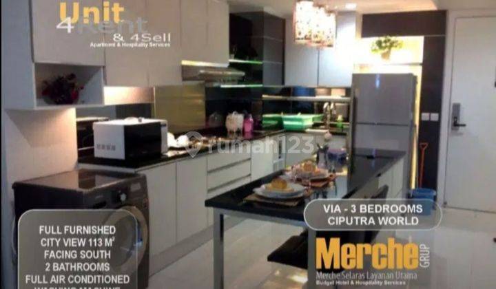 Via Tower Apartment 3br 31th. Fl. Ciputra World Chic Furnished 2