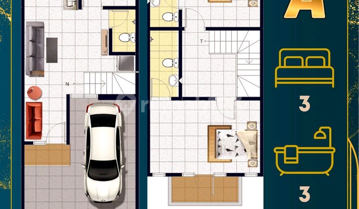 Rumah Fullfurnished Rungkut Asri Surabaya 2