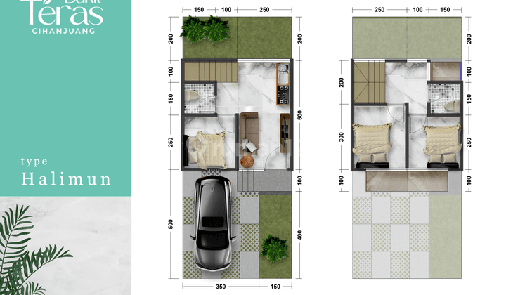 Rumah Nyaman 2 Lantai 3 Kamar Tidur Cihanjuang Free Design Eropa 2