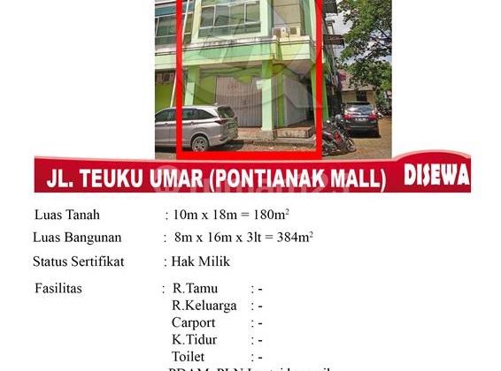 Strategic Central City Shop House, Teuku Umar Street, PTK Mall Complex, Ready to Use 2