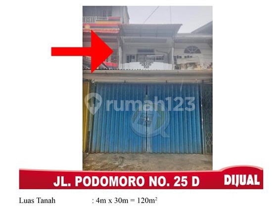 Dijual Ruko Tepi Jalan Podomoro , Siap Pakai, Strategis