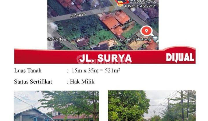 DIJUAL TANAH JALAN SURYA, TEPI JALAN RAYA,STRATEGIS 521 2