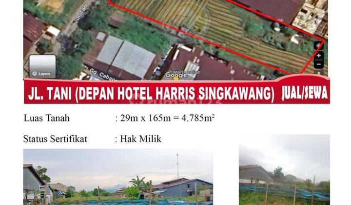 DIJUAL TANAH JALAN TANI , DEPAN HOTEL  HARRIS SINGKAWANG  2