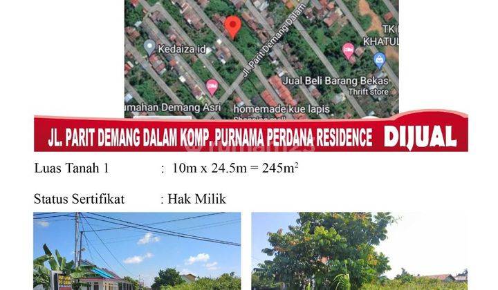 DIJUAL TANAH LOKASI PREMIUM JALAN SURYA  2