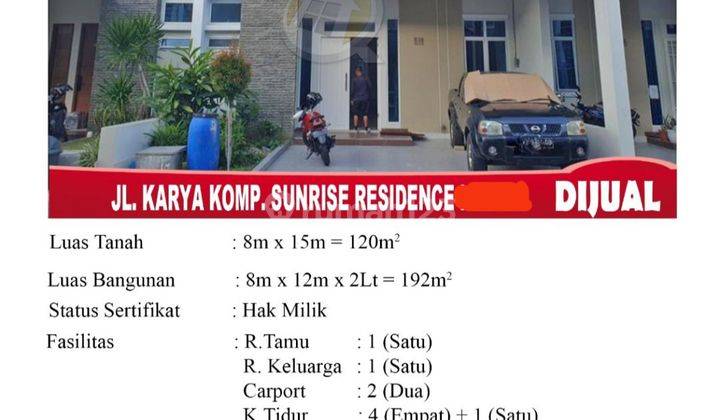 DIJUAL RUMAH ELITE LOKASI TENGAH KOTA  di Jalan: Karya 2