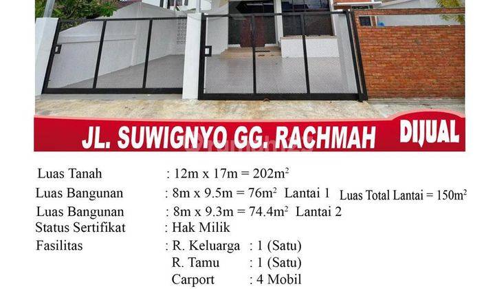 DIJUAL RUMAH BAGUS DAN LUAS JALAN SUWIGNYO 2