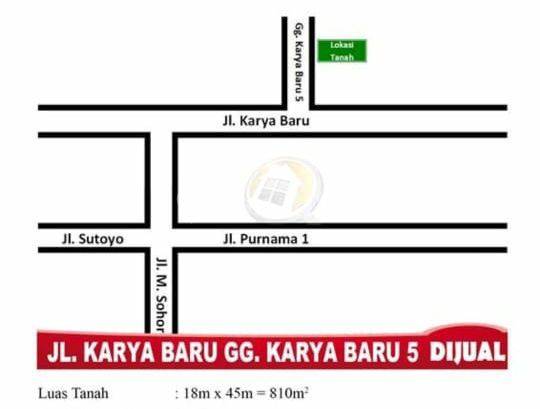 TANAH  uk 810m2 SIAP BANGUN KARYA BARU V 1