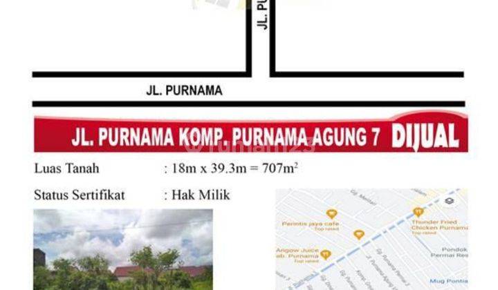 DIJUAL TANAH JALAN PURNAMA AGUNG7 2