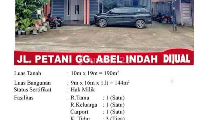 DIJUAL RUMAH SIAP HUNI JALAN PETANI 2