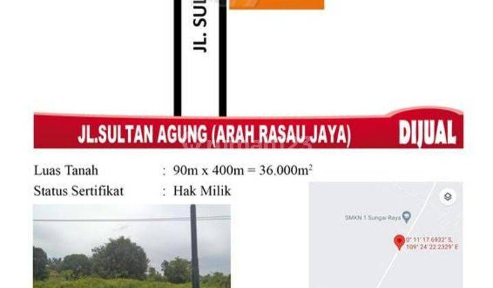 DIJUAL TANAH TEPI JALAN RAYA JL. SULTAN AGUNG RASAU, SIAP BANGUN 2