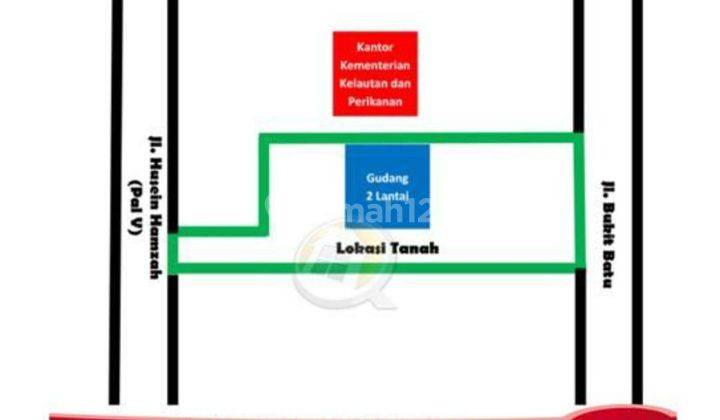 DIJUAL GUDANG + TANAH LEBAR JALAN PAL V 1