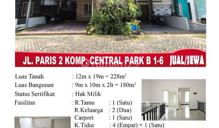 Disewakan Rumah Cluster 2 Lantai , Jl. Paris2 2