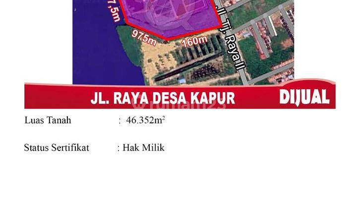 DI JUAL TANAH SIAP BANGUN TEPI JALAN RAYA DESA KAPUR 2