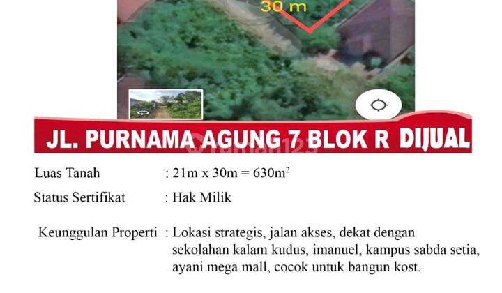 DIJUAL TANAH SIAP BANGUN JL. PURNAMA AGUNG 7 2