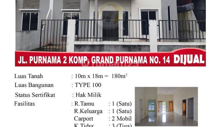 Dijual Harga Miring Rumah Jl. Purnama 2