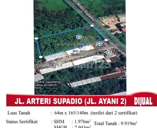 Dijual Tanah Tepi Jl. Ayani2 (samping Gudang Bisspark) Strategis, Siap Bangun 1