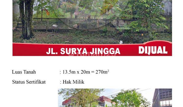 DIJUAL TANAH SIAP BANGUN JL. SURYAJINGGA 2