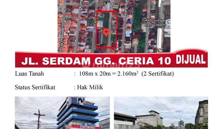 Dijual Tanah Siap Bangun Jln Serdam ,strategis 2