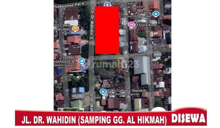 Disewakan Tanah Tepi Jalan Raya Wahidin, Strategis, Cocok Utk Usaha 2