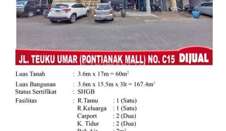 DIJUAL RUKO SIAP PAKAI JL. TEUKU UMAR 2