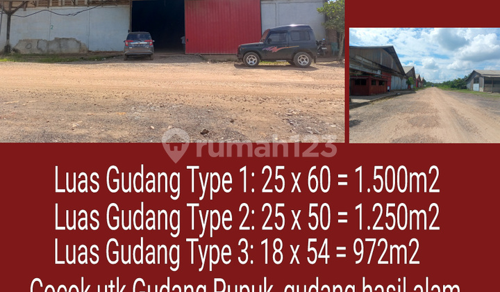 Warehouse for Rent, Ready to Use, Suitable for Natural Products, etc.