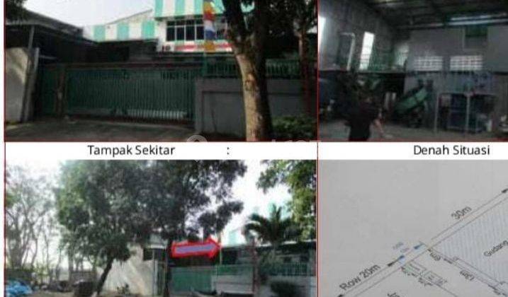 Dijual lelang Gudang di Jalan jababeka 1022 m Bagus HGB 1