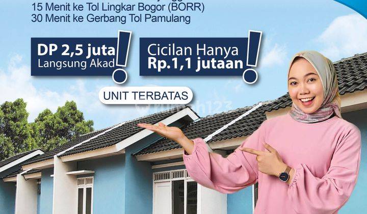 Rumah Subsidi di Bogor Dp 2,5 Juta All In Langsung Akad, Cicilan Hanya 1.1 Jutaan Rp. 185 Juta 1