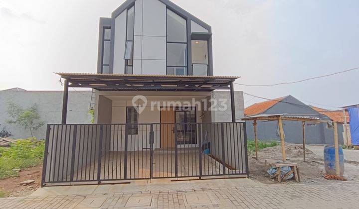 Dijual Rumah 2 Lantai Model Skandinavian Full Bata Merah di Pondok Gede Jatiwaringin.  1