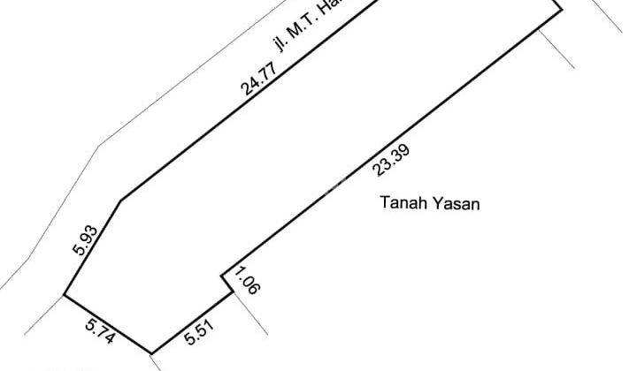 Strategis Tanah Jl. Mt Haryono 197m² 16,5jt/m2 2