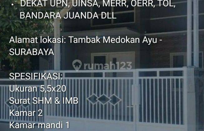 Dijual Rumah Siap Huni Medokan Ayu 2