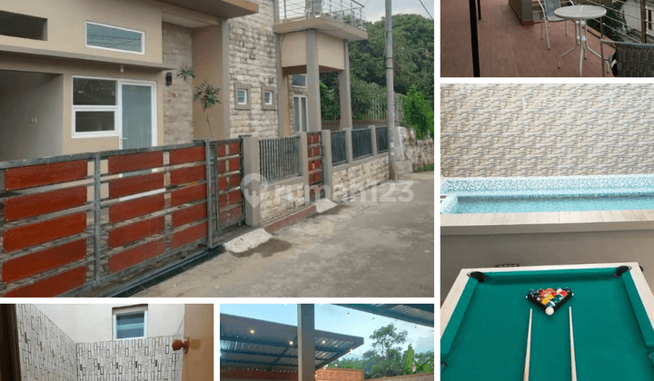 Rumah Villa Mewah 2lt di Dekat Bns Private Pool, Rooftop, Balkon 2