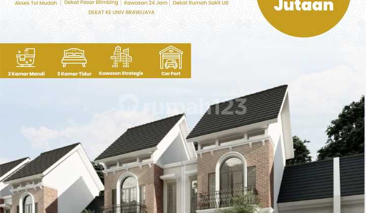 Hunian strategis dengan akses yang mudah dijangkau, hanya 3 menit dari Kampus UMM 2